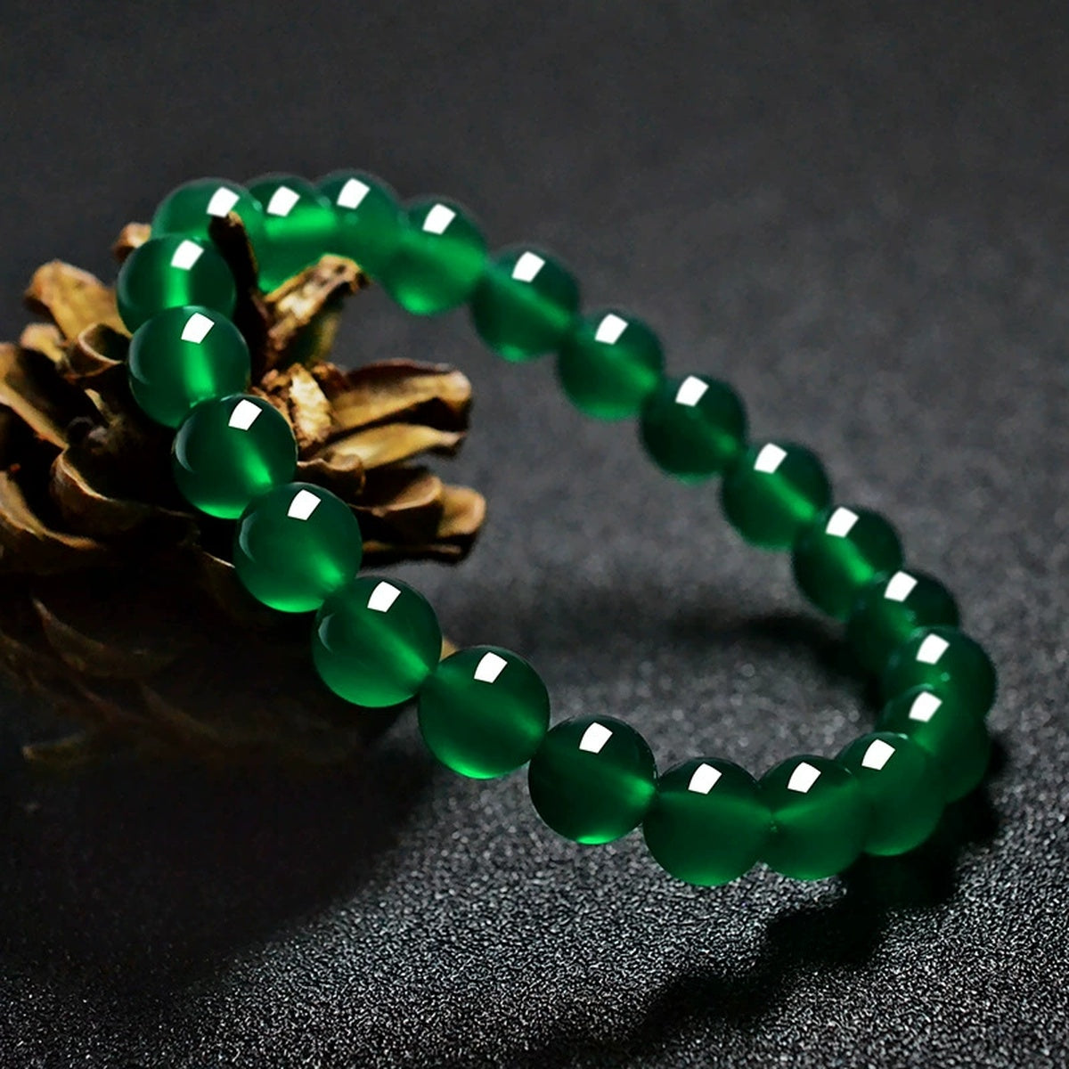 Wood Element Crystal Bracelet - Verdant Green