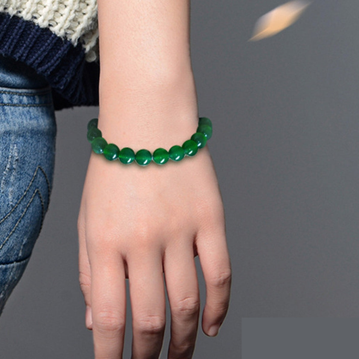 Wood Element Crystal Bracelet - Verdant Green